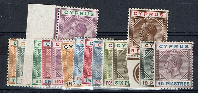 Image of Cyprus SG 85/99 VLMM British Commonwealth Stamp